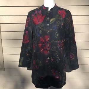 Vtg Chico’s colorful Embroidered/Beaded coat